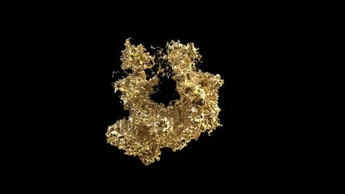 Fluid Gold Metallic Liquid Morphing Reveal Transition Animation