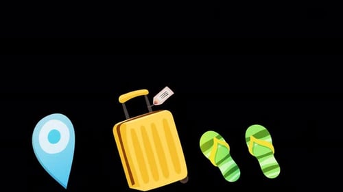 Time To Rest Summer Holiday Travelling Alpha Channel 4K