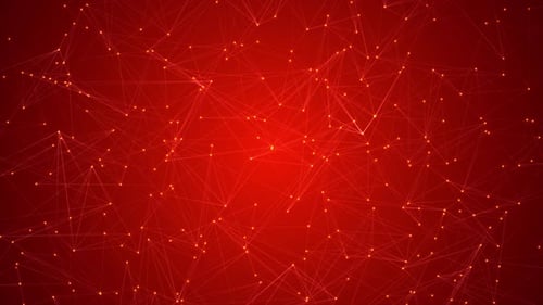 Red Plexus Futuristic Technology Background Loop V7