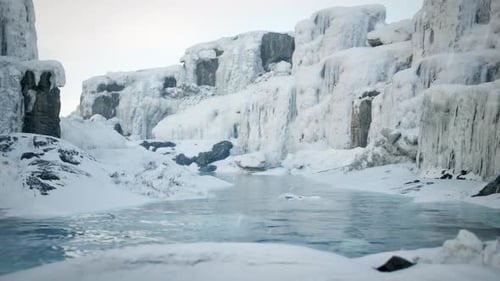 Snowy Arctic Chasm