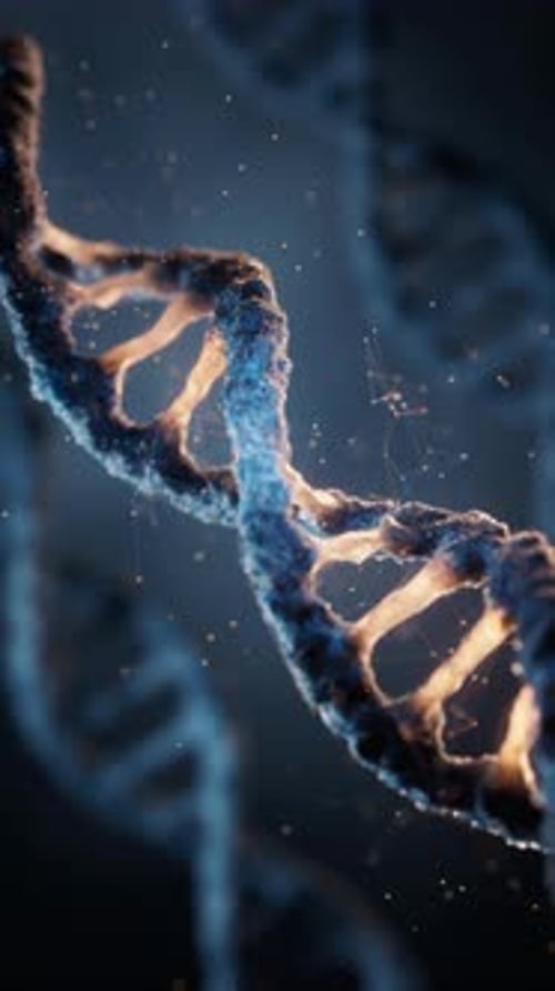 Abstract Rotating DNA Helix for Science and Medical Animation