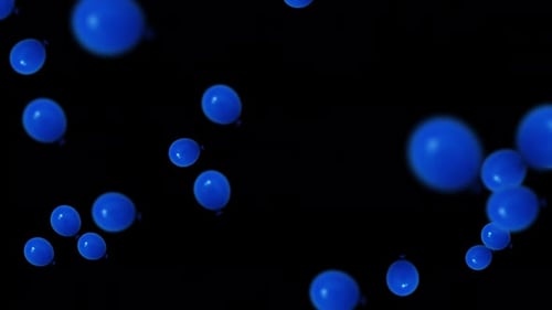 Seamlessly Looping Blue Balloons Background for Celebrations