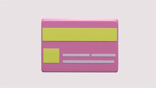 Animated 3d Bank Card with Alpha