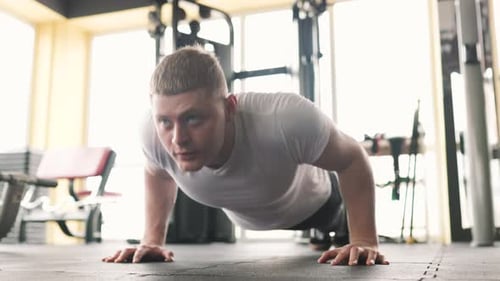 Powerful Pushups Building Strength and Determination in the Gym