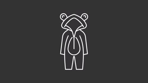 Animated Frog Onesie Outline Icon Loop