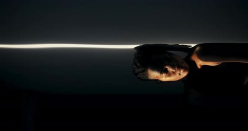 Portrait of a Person in the Dark with Light