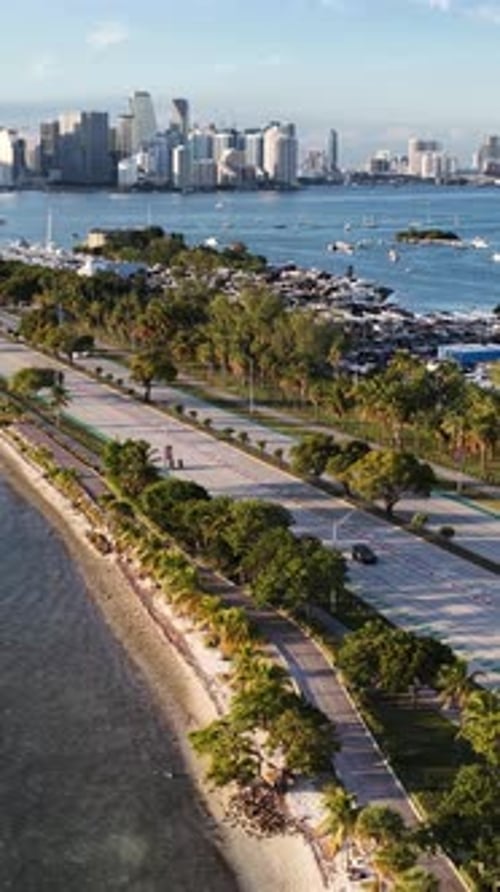 Hobie Island Beach At Miami In Florida United States.