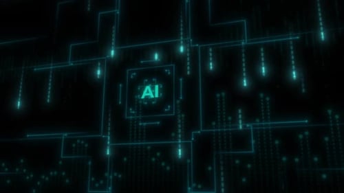 Conceito de tecnologia Ai em Neon