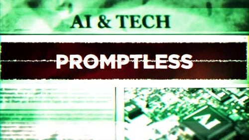 Glitch Digital Title Reveal for AI Technology Content