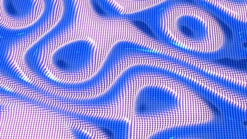 Abstract Fluid Grid Waves Glowing Digital Background