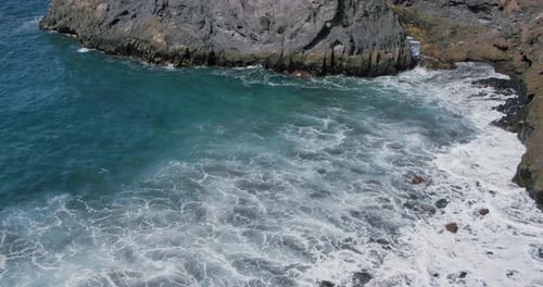 Sea Ocean Waves Splash Rocks Background Nature Water Blue