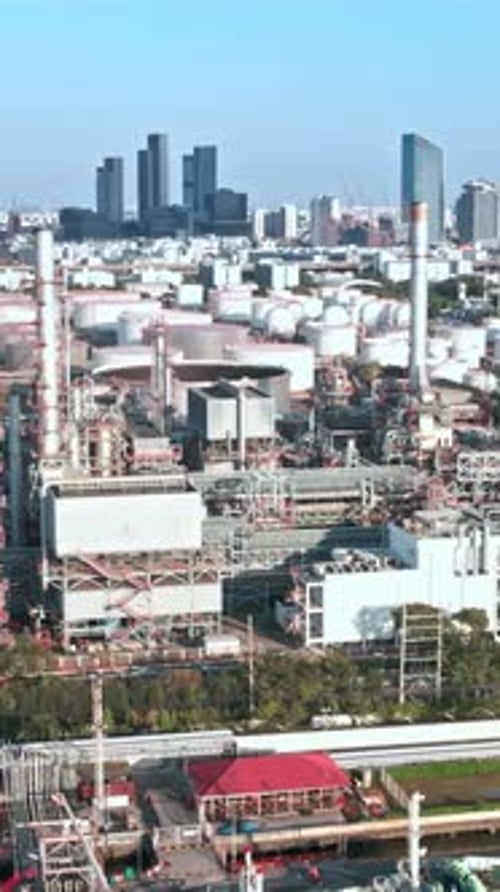 Industrial landscape of Bangkok showcasing aerial view of facilities