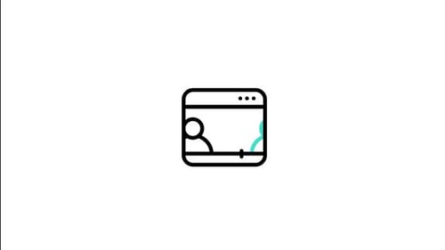 Minimalist Animated Browser Window User Profile Icon