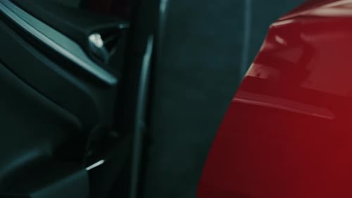 Close Up of Electric Modern Car Door