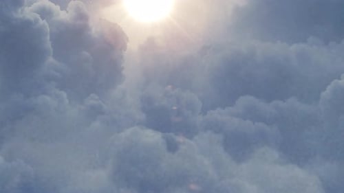 zoom in, clouds and sun, can be used for background