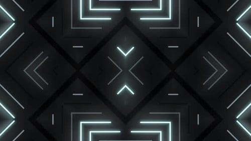 Dynamic neon geometric pattern pulses with futuristic energy