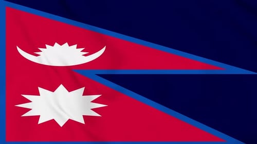 Animated Waving Flag of Nepal