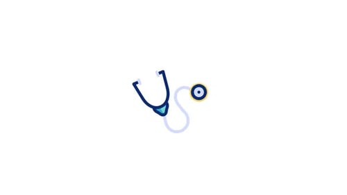 Animated Minimal Stethoscope Medical Icon