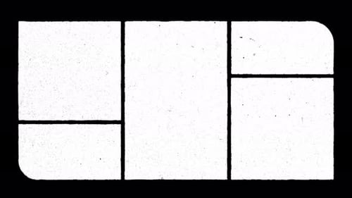 Collage Collection: Vintage screen effect in a unique collage frame in a loop