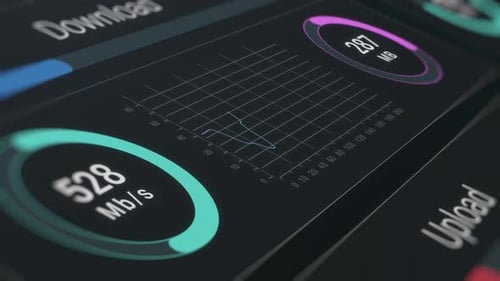 Modern Animated Internet Speed Data Dashboard UI