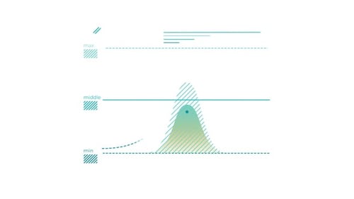 Animated Element for Business Infographics Area Chart Design