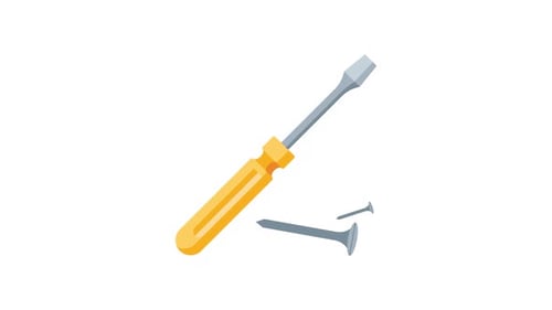 Modern Animated Hand Tools and Fasteners Collection