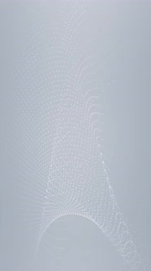Abstract waving dotted particle technology background