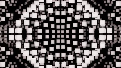Shocking Flight of White Cubes in a Seamless Loop