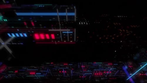 Futuristic Digital Data Flow Background Animation