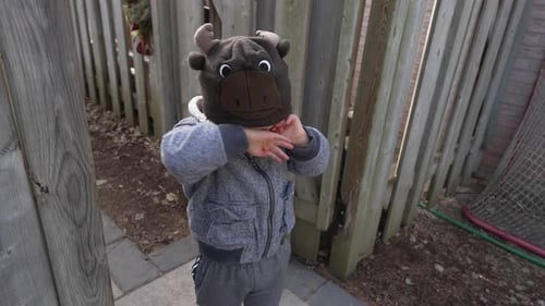 Angry toddler boy having a temper tantrum.