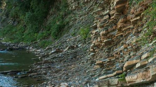 Rock Patterns Formed By Water Erosion in Carpathians