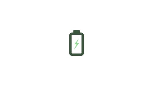 Flat Design Animated Battery Charging Icon