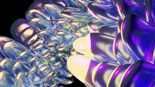 Shiny Neon Particles Swirling Up Against Dark Background 3d Abstract Background