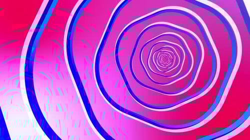 Vibrant Abstract Geometric Tunnel Loop Background