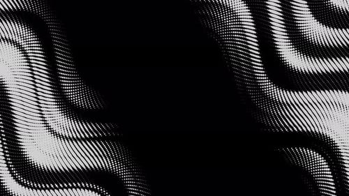 Abstract Wavy Halftone Fluid Motion Background with Place for Text in Center Scratched Pop Art Wavy