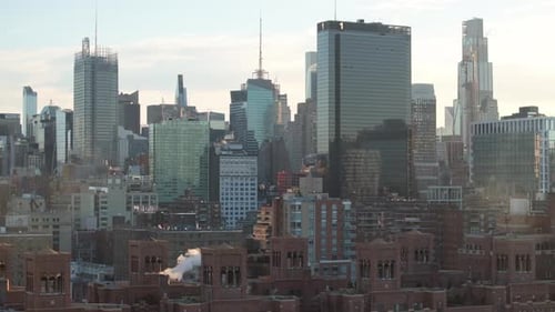 Aerial view of skyscrapers in New York City