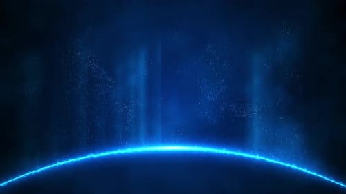 Abstract geometric shape technology digital hi technology dark blue background energy sphere