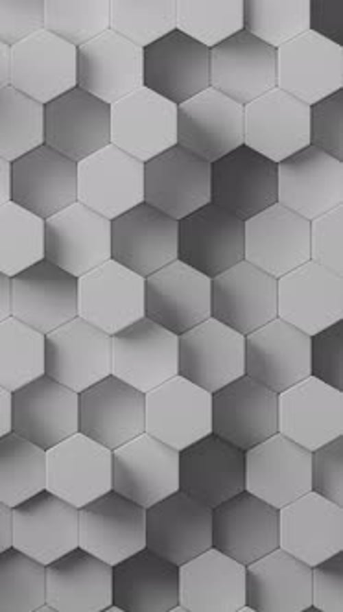 Moving Abstract Geometric Hexagons Background Vertical Loop
