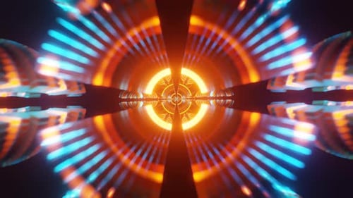 Pulsating Neon Disco Strobe Light VJ Loop in Vibrant Colors