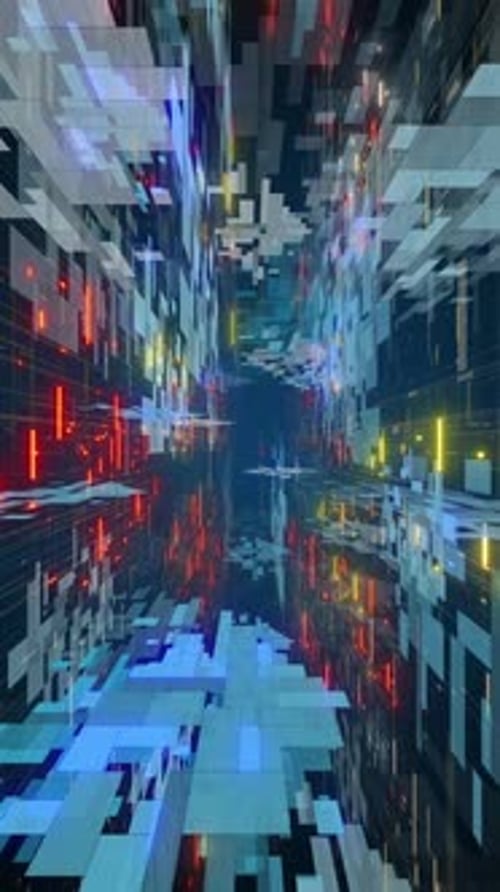 Vertical Video Captivating CG Animation with Dynamic Data Grid