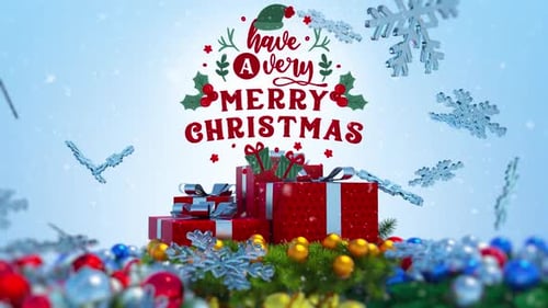 Merry Christmas Greeting Card V6