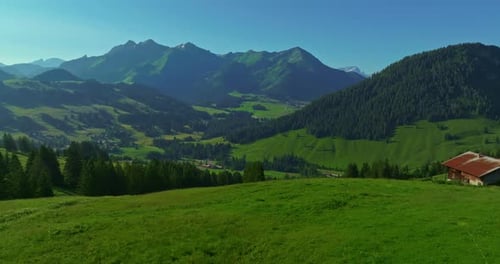 Incredible Mountainous Terrain of the Swiss Alps Pristine Stunning Green Swiss Nature in Summer
