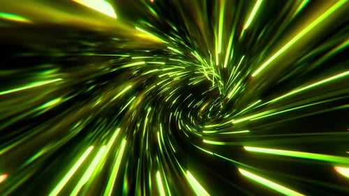 Neon Light Trails Tunnel 04 4K