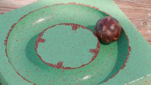 Renderização 3D da bola seguindo o caminho