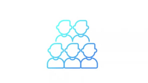 Animated People Group Gradient Icon
