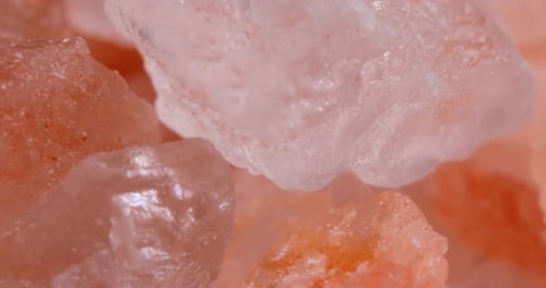 Himalayan pink salt Super Macro Close Up. Due mainly to marketing costs, pink Himalayan salt is up