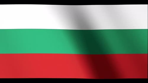 Bulgaria Flag Waving Seamless Loop Animation