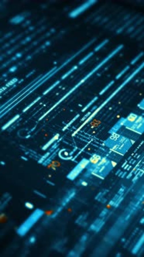 Futuristic Data Matrix Simulation Background 15