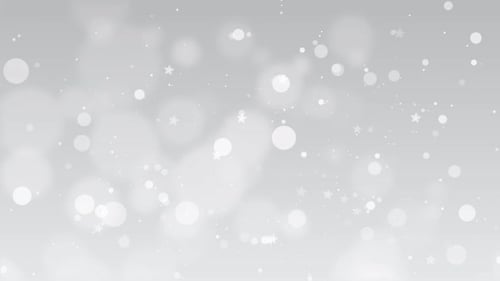 Festive White Sparkle Stars and Bokeh Background