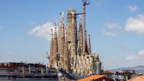 Sagrada Familia Cathedral in Barcelona From a Unique High Vantage Point
